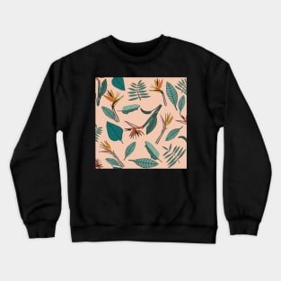 Bird of Paradise Flower Peach Crewneck Sweatshirt